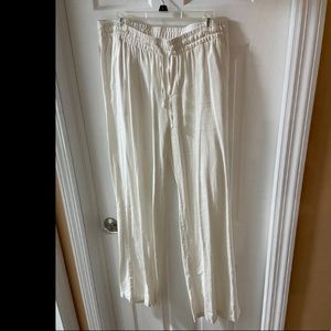 White linen pants